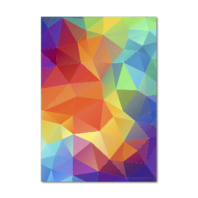 Quadro di vetro verticale Triangoli astratti