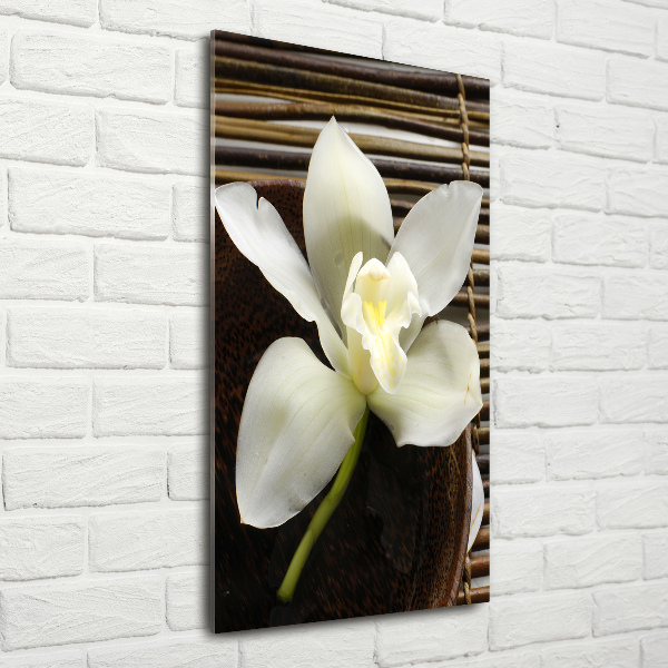 Quadro vetro verticale Orchidea