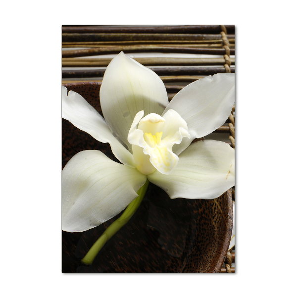 Quadro vetro verticale Orchidea