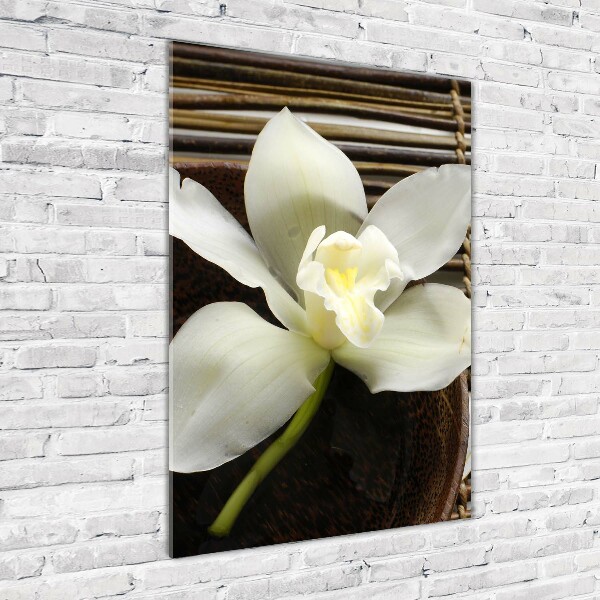 Quadro vetro verticale Orchidea