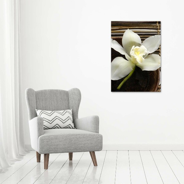 Quadro vetro verticale Orchidea