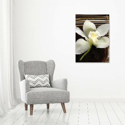 Quadro vetro verticale Orchidea
