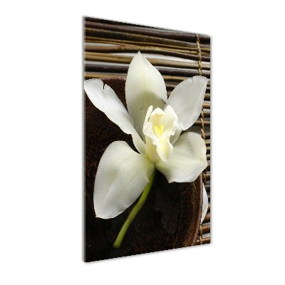 Quadro vetro verticale Orchidea