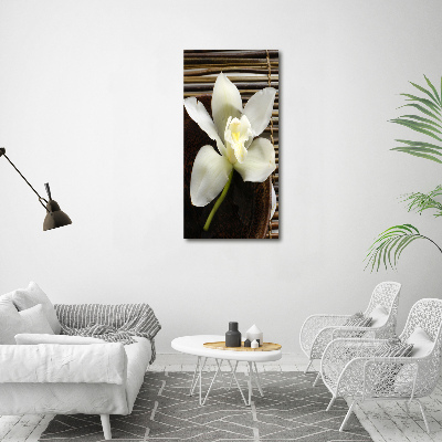 Quadro vetro verticale Orchidea