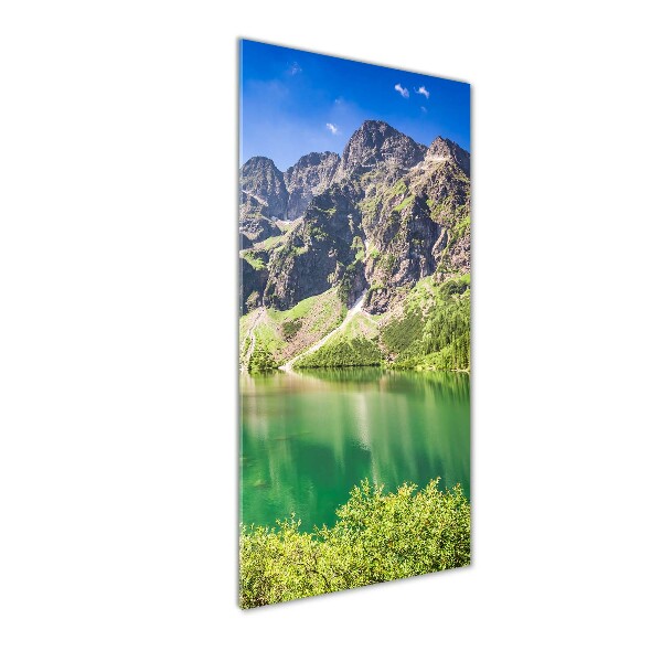 Quadro vetro verticale L'occhio del mare dei Monti Tatra