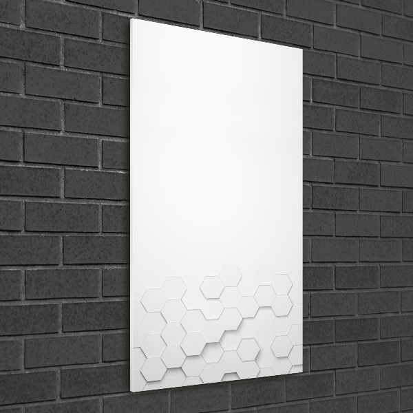 Quadro vetro verticale Sfondo esagonale