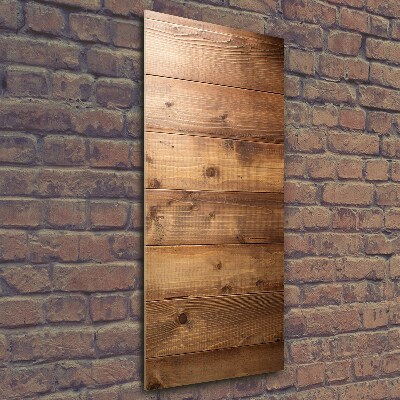 Quadro in vetro verticale Sfondo in legno