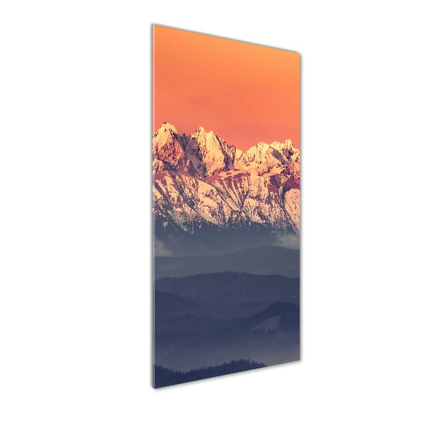 Quadro vetro verticale Panorama dei Monti Tatra