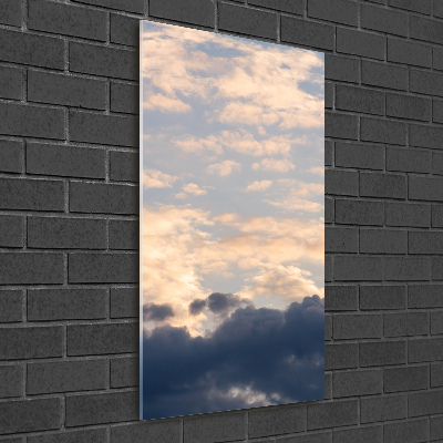 Quadro di vetro verticale Nuvole nel cielo