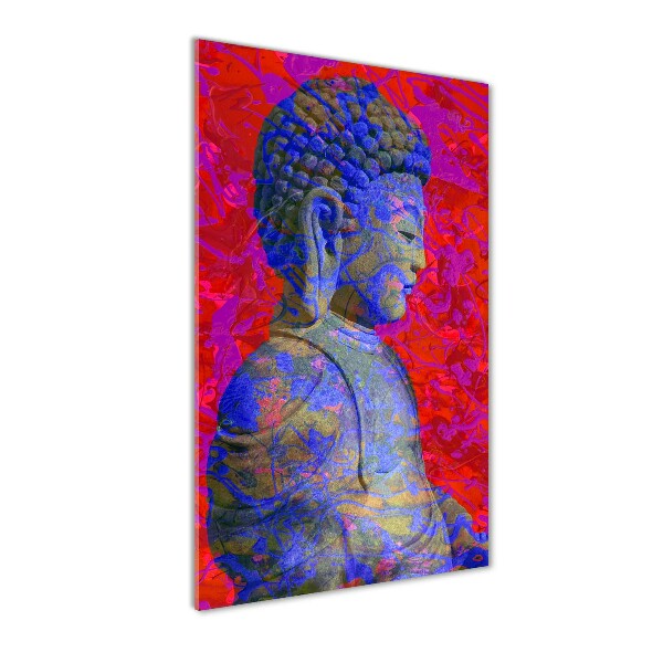 Quadro stampa su vetro verticale Buddha astratto