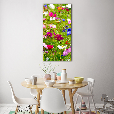 Quadro in vetro verticale Fiori selvatici