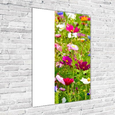 Quadro in vetro verticale Fiori selvatici