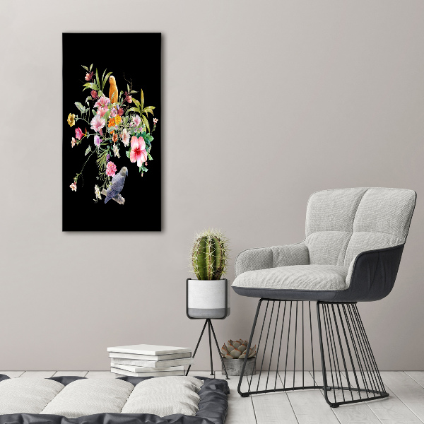 Quadro stampa su vetro verticale Modello hawaiano