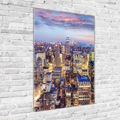 Quadro di vetro verticale New York