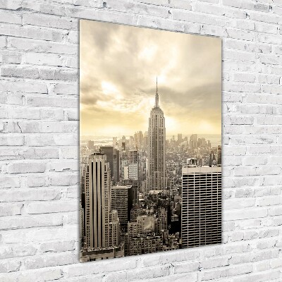 Quadro in vetro verticale Manhattan, New York