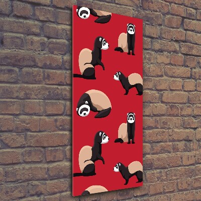 Quadro in vetro verticale Furetti