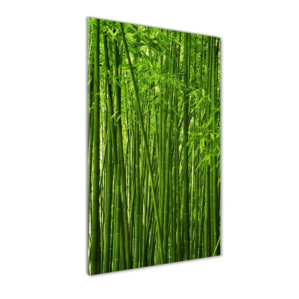 Quadro vetro verticale Foresta di bambù