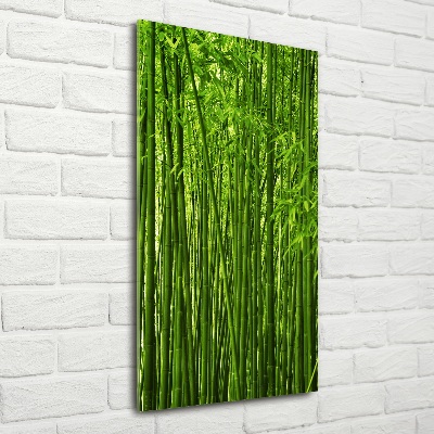 Quadro vetro verticale Foresta di bambù