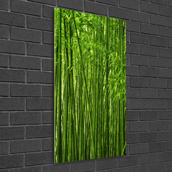 Quadro vetro verticale Foresta di bambù