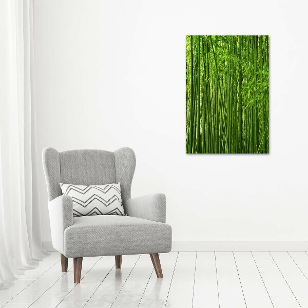 Quadro vetro verticale Foresta di bambù