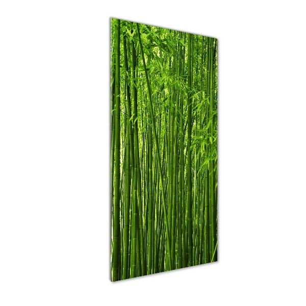Quadro vetro verticale Foresta di bambù