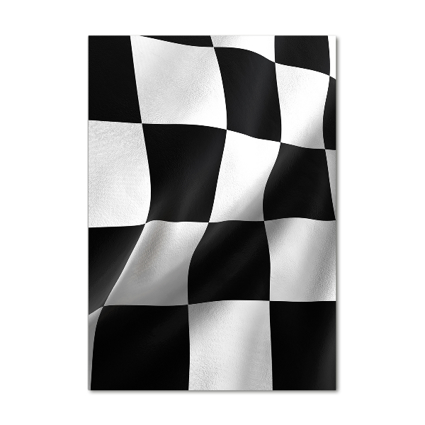 Quadro di vetro verticale Bandiera del traguardo