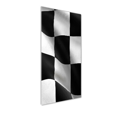 Quadro di vetro verticale Bandiera del traguardo