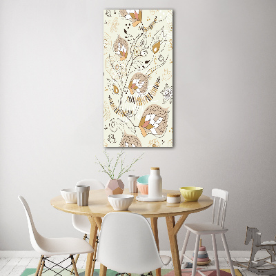 Quadro stampa su vetro verticale Ornamenti