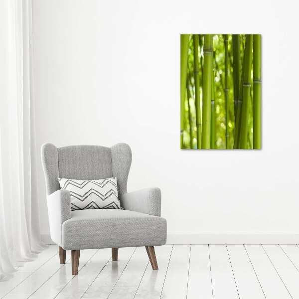Quadro in vetro verticale Foresta di bambù
