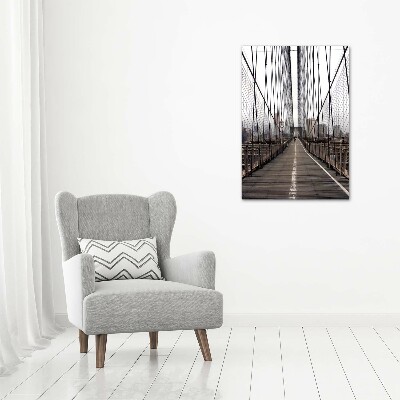 Quadro vetro verticale Ponte di Brooklyn
