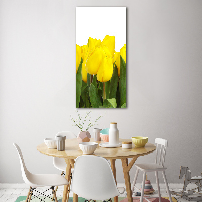 Quadro di vetro verticale Minticolo giallo