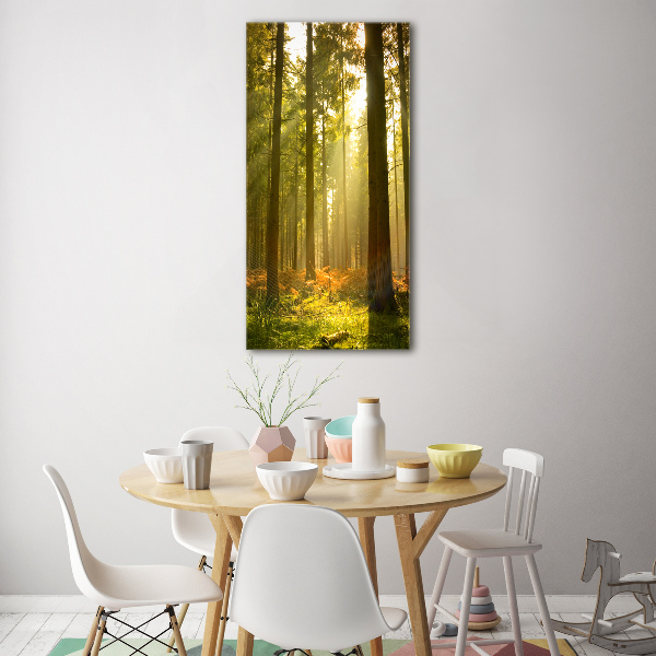 Quadro vetro verticale Bellissima foresta