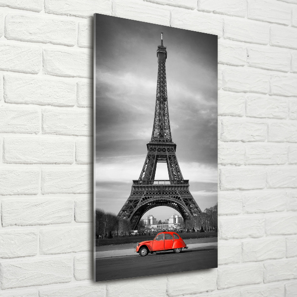 Quadro di vetro verticale Torre Eiffel Parigi