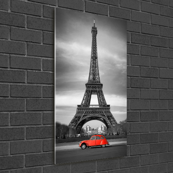 Quadro di vetro verticale Torre Eiffel Parigi