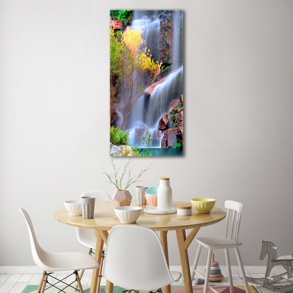 Quadro di vetro verticale Cascata