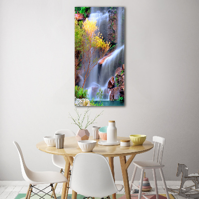 Quadro di vetro verticale Cascata