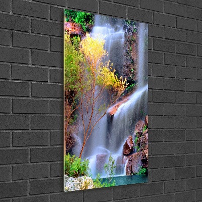 Quadro di vetro verticale Cascata