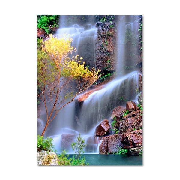 Quadro di vetro verticale Cascata