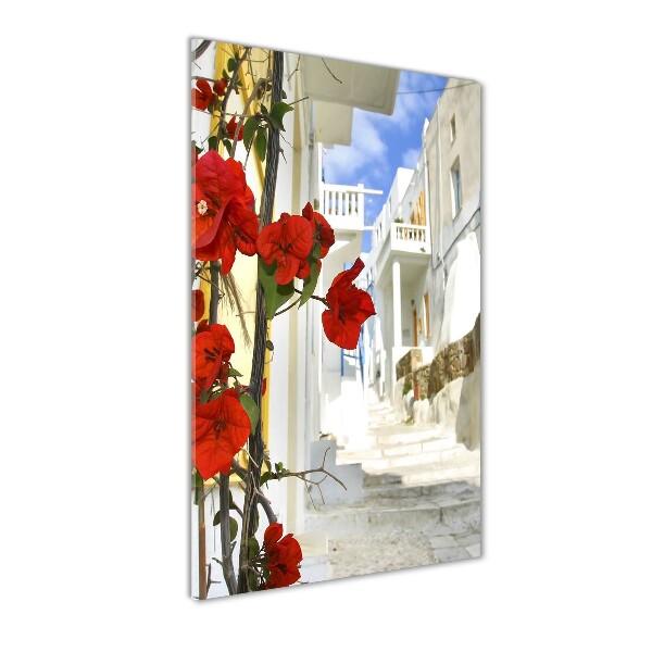 Quadro vetro verticale Mykonos, Grecia