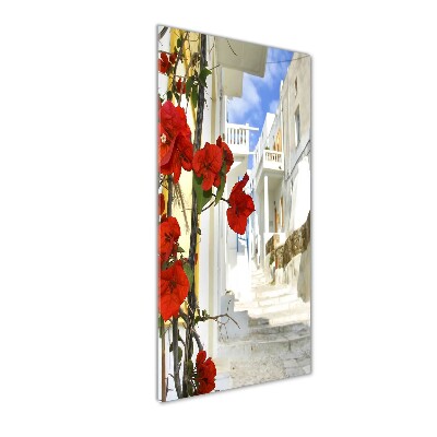 Quadro vetro verticale Mykonos, Grecia