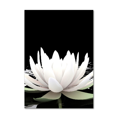 Quadro in vetro verticale Fiore di loto