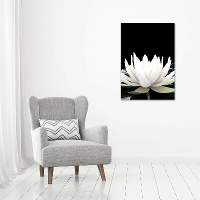 Quadro in vetro verticale Fiore di loto