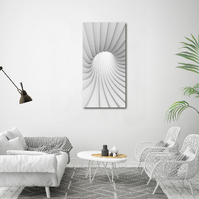 Quadro di vetro verticale Tunnel astratto