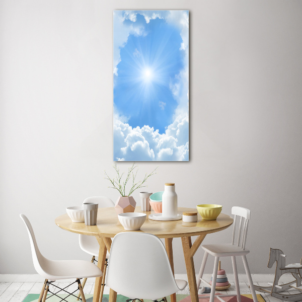 Quadro in vetro verticale Nuvole nel cielo
