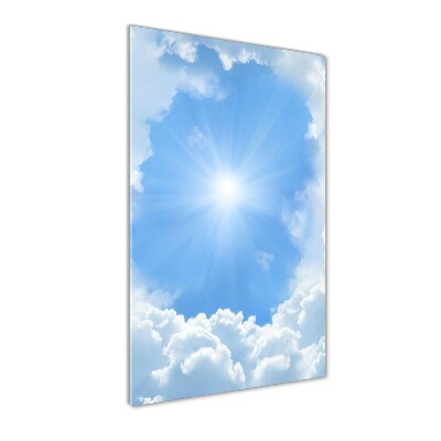 Quadro in vetro verticale Nuvole nel cielo