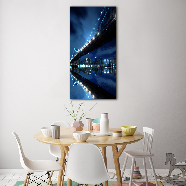 Quadro in vetro verticale Manhattan, New York