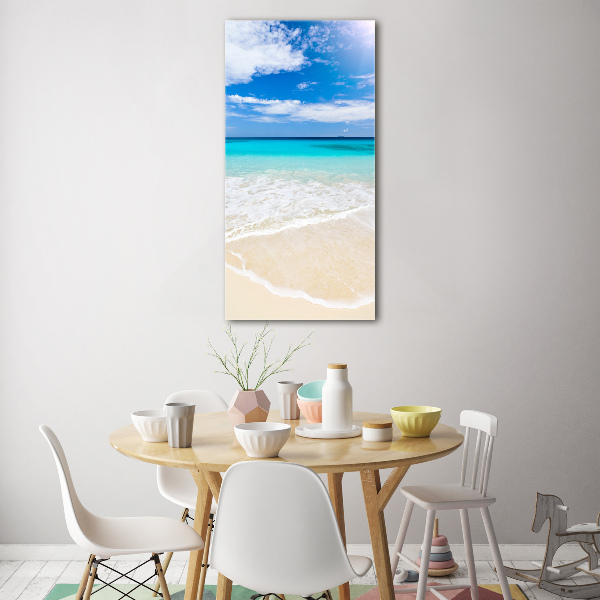 Quadro vetro verticale Spiaggia tropicale