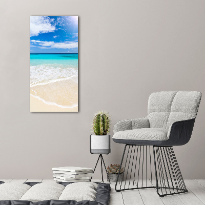 Quadro vetro verticale Spiaggia tropicale