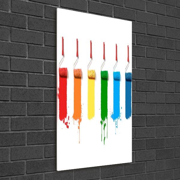 Quadro vetro verticale Rulli da pittura