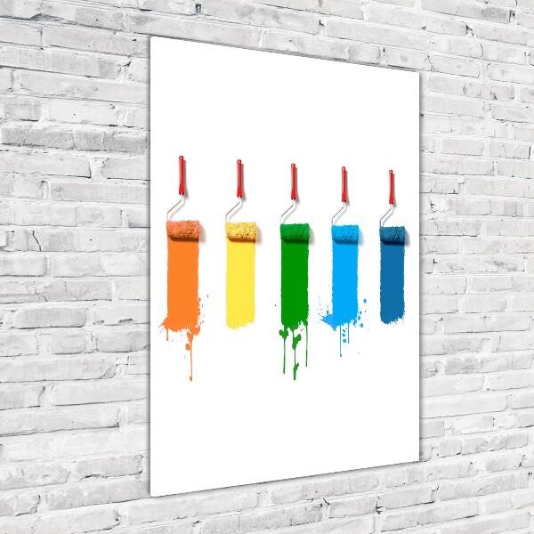 Quadro vetro verticale Rulli da pittura